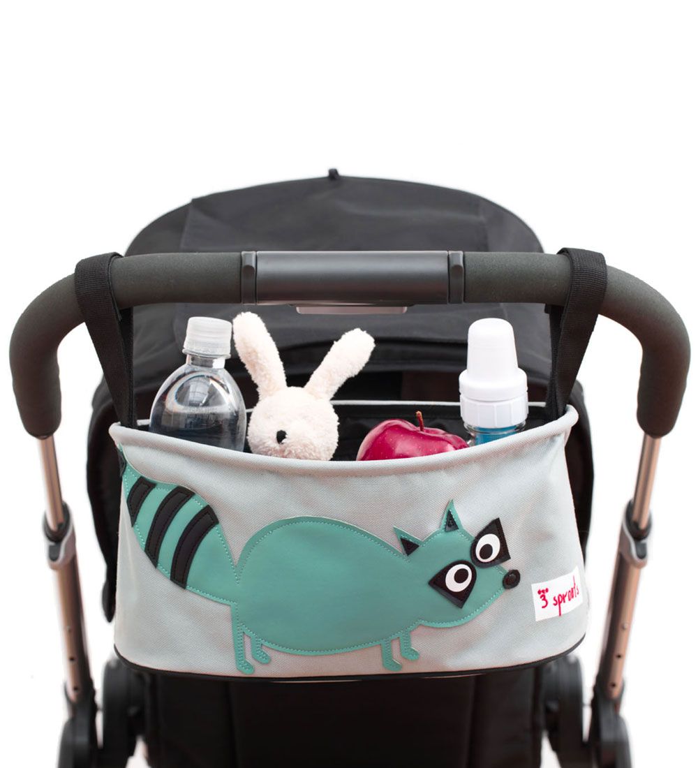 3 Sprouts Pram Organiser - 32x15x13 - Raccoon