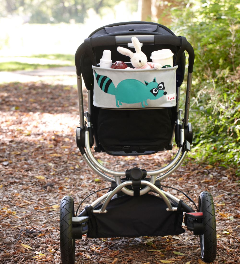 3 Sprouts Pram Organiser - 32x15x13 - Raccoon