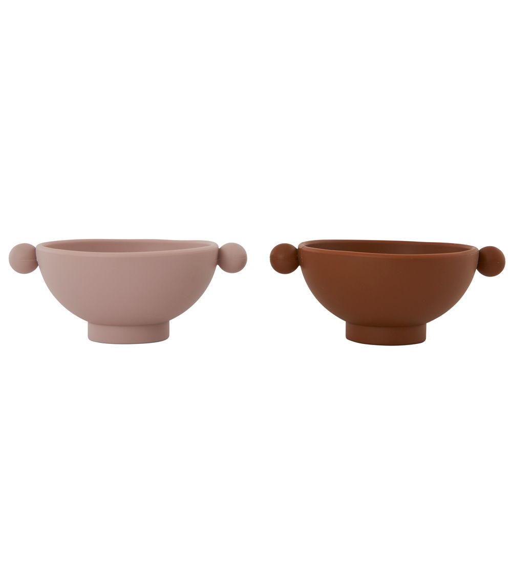 OYOY Bowl - Tiny Inca - 2 pcs - Caramel/Rose