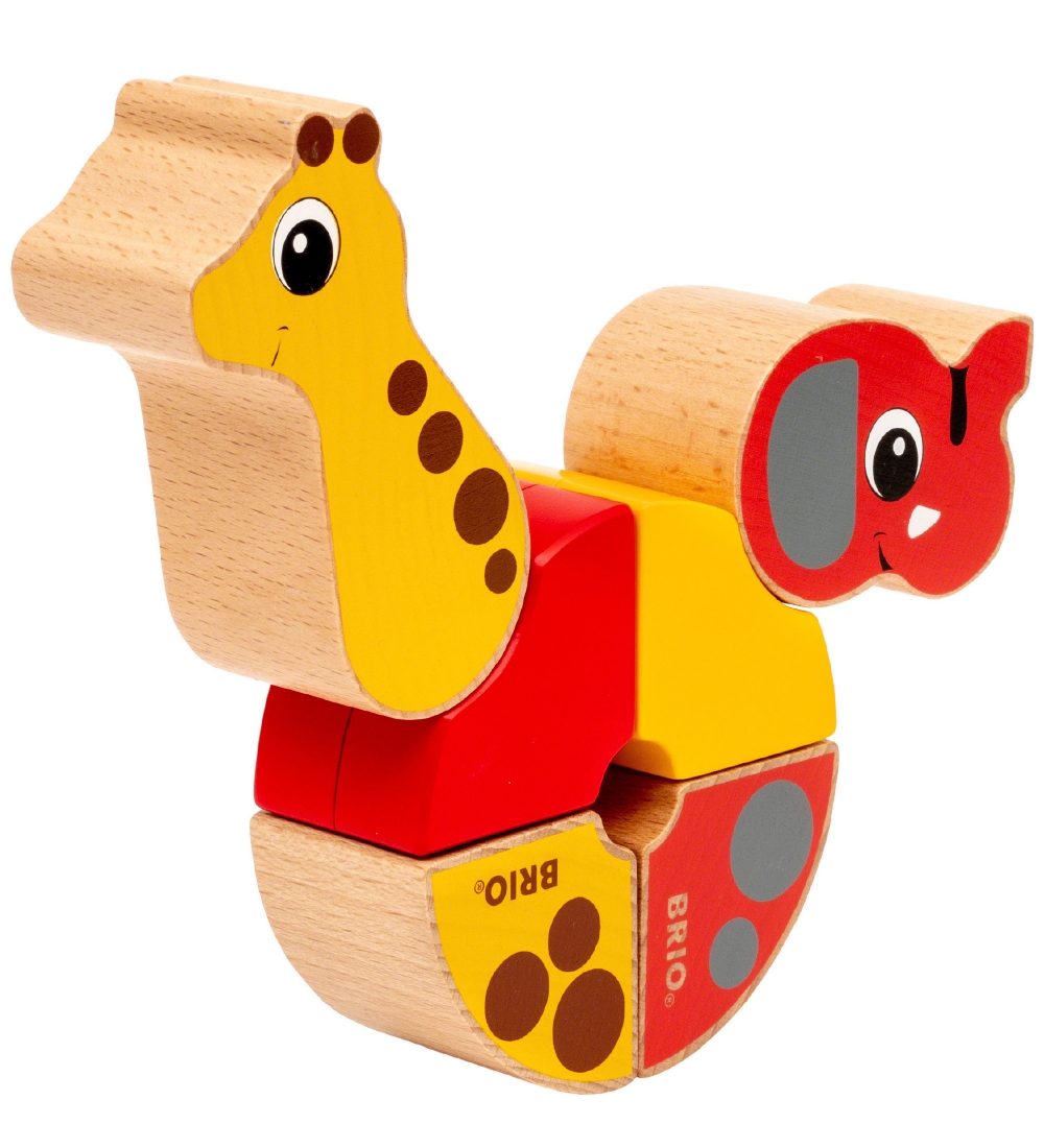 BRIO Magnetic Toys - 6 Parts - Giraffe and Elephant 30284