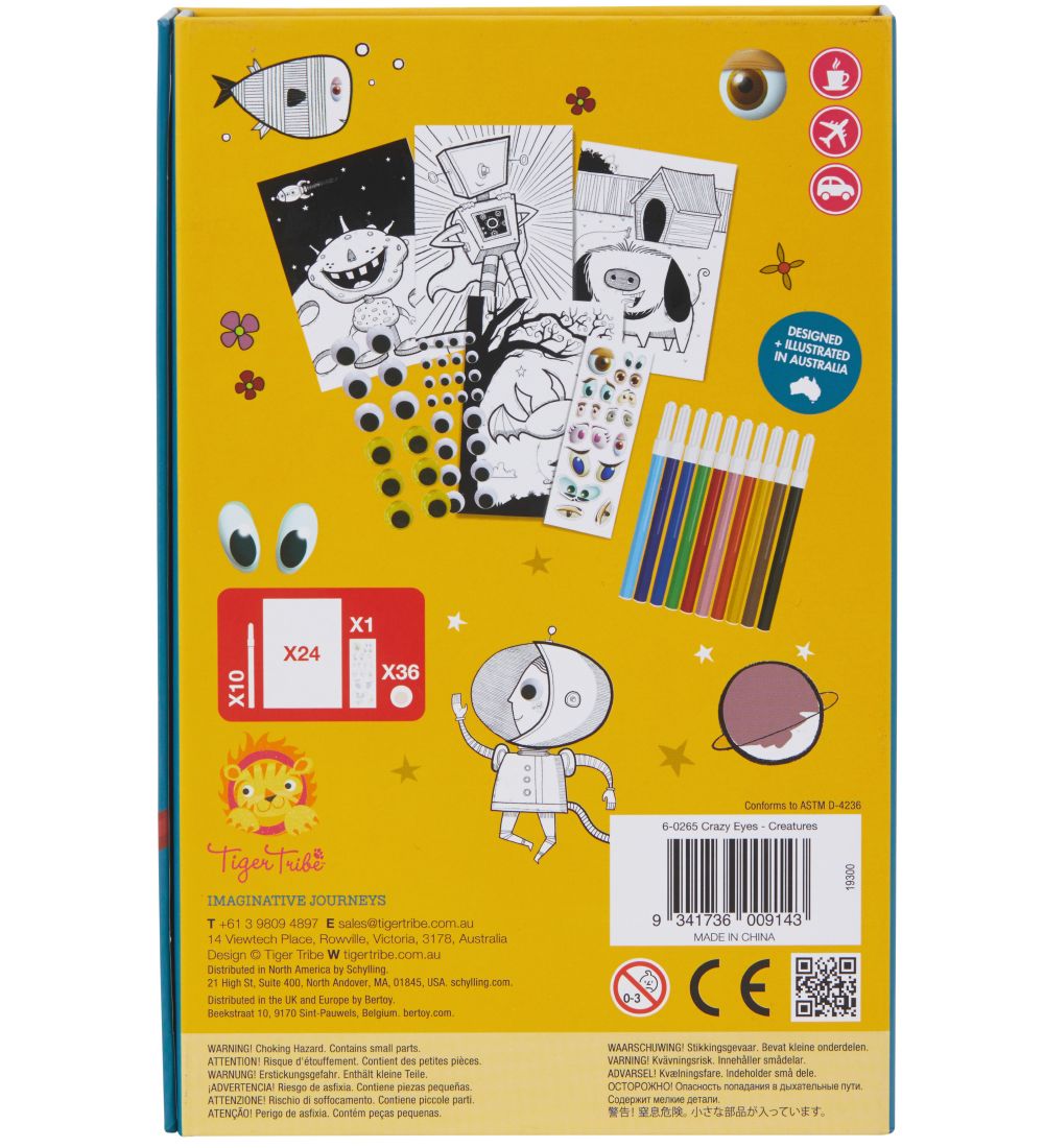 Tiger Tribe Colouring Set - Crazy Eyes - Creatures