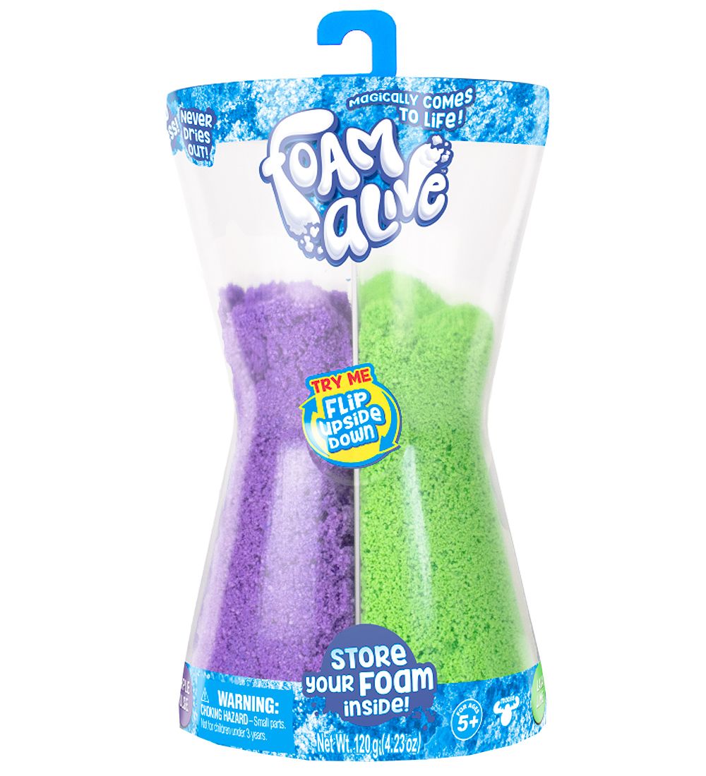 Sablier Foam Alive - 100 g - Violet/Vert