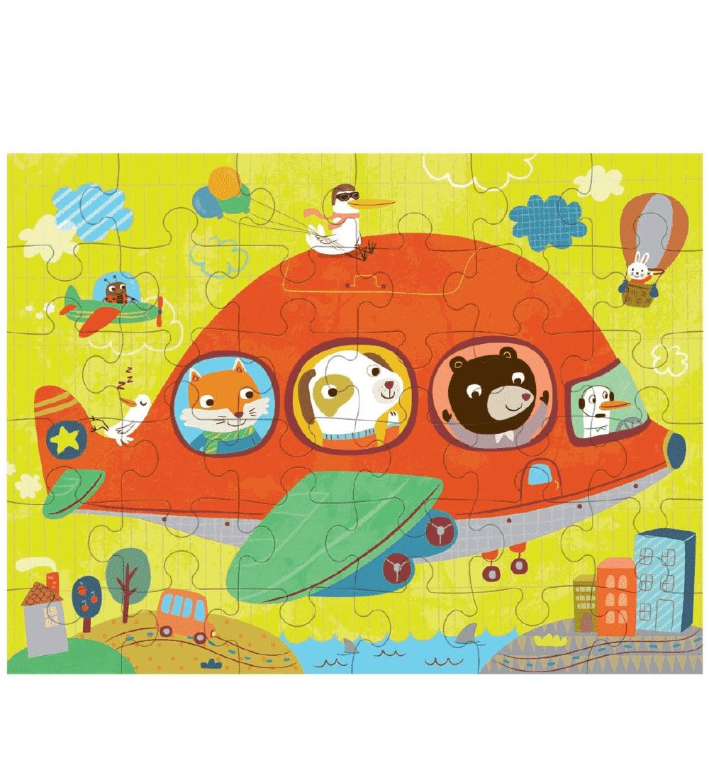 Mudpuppy Puzzle To Go - 36 pcs - Airplane