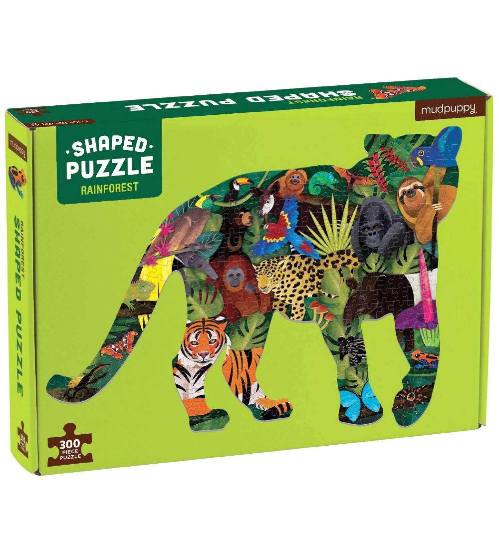 Mudpuppy Shape Puzzle - 300 Pieces - Rainforest