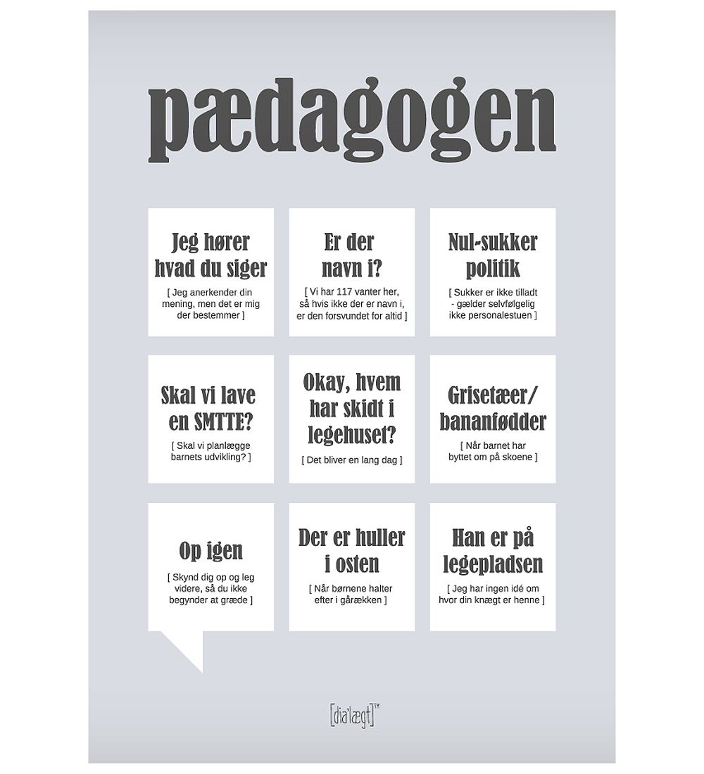 Dialægt Poster - 30x42 - Pædagogen