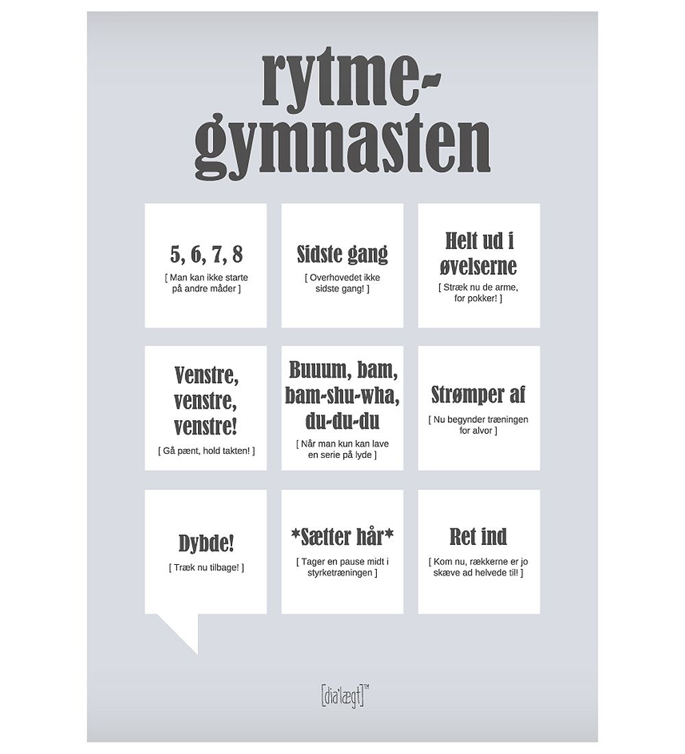 Dialægt Poster - 30x42 - Rytme-Gymnasten