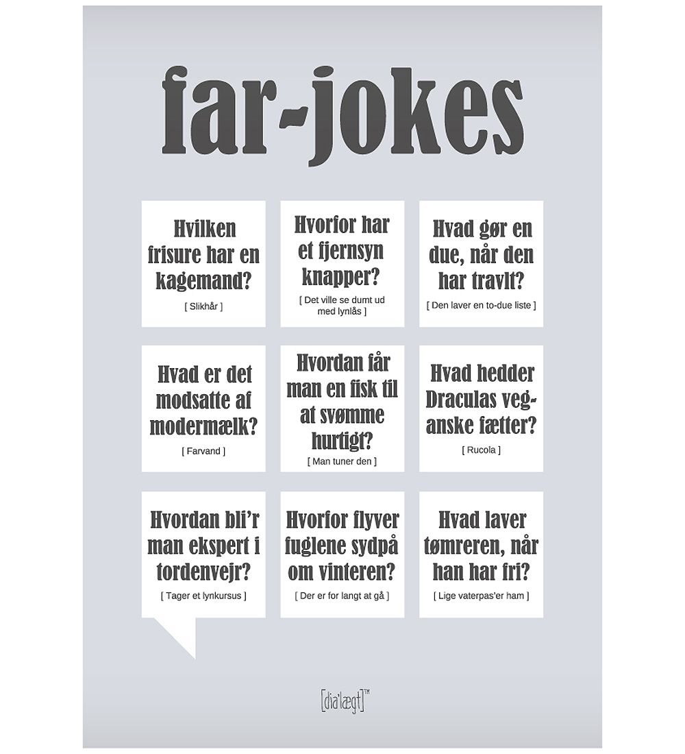 Dialægt Poster - 50x70 - Far-Jokes