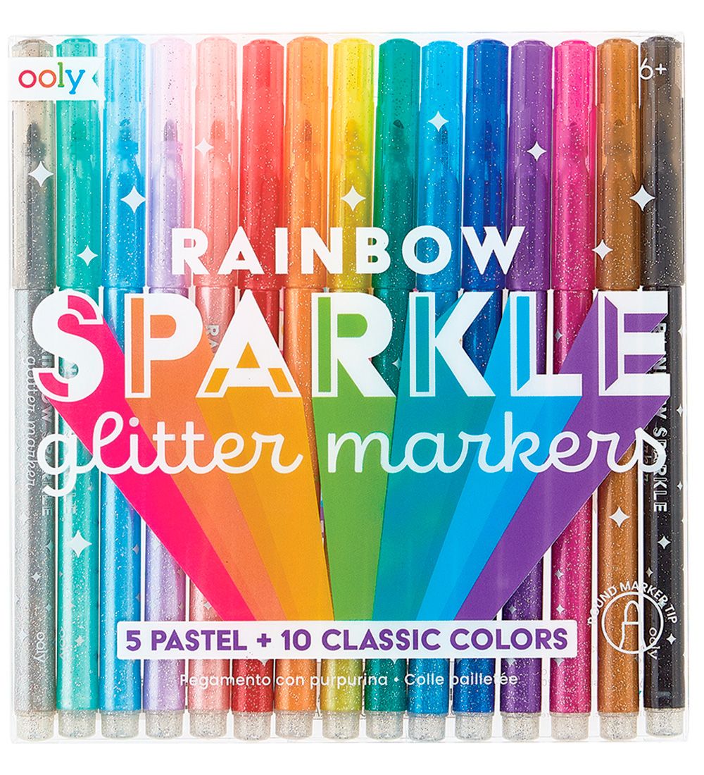Ooly Markers - Rainbow Sparkle - 15 pcs - Multicolour