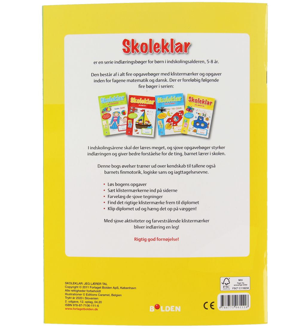 Forlaget Bolden Activity Book - Jeg Lærer Tal - Danish