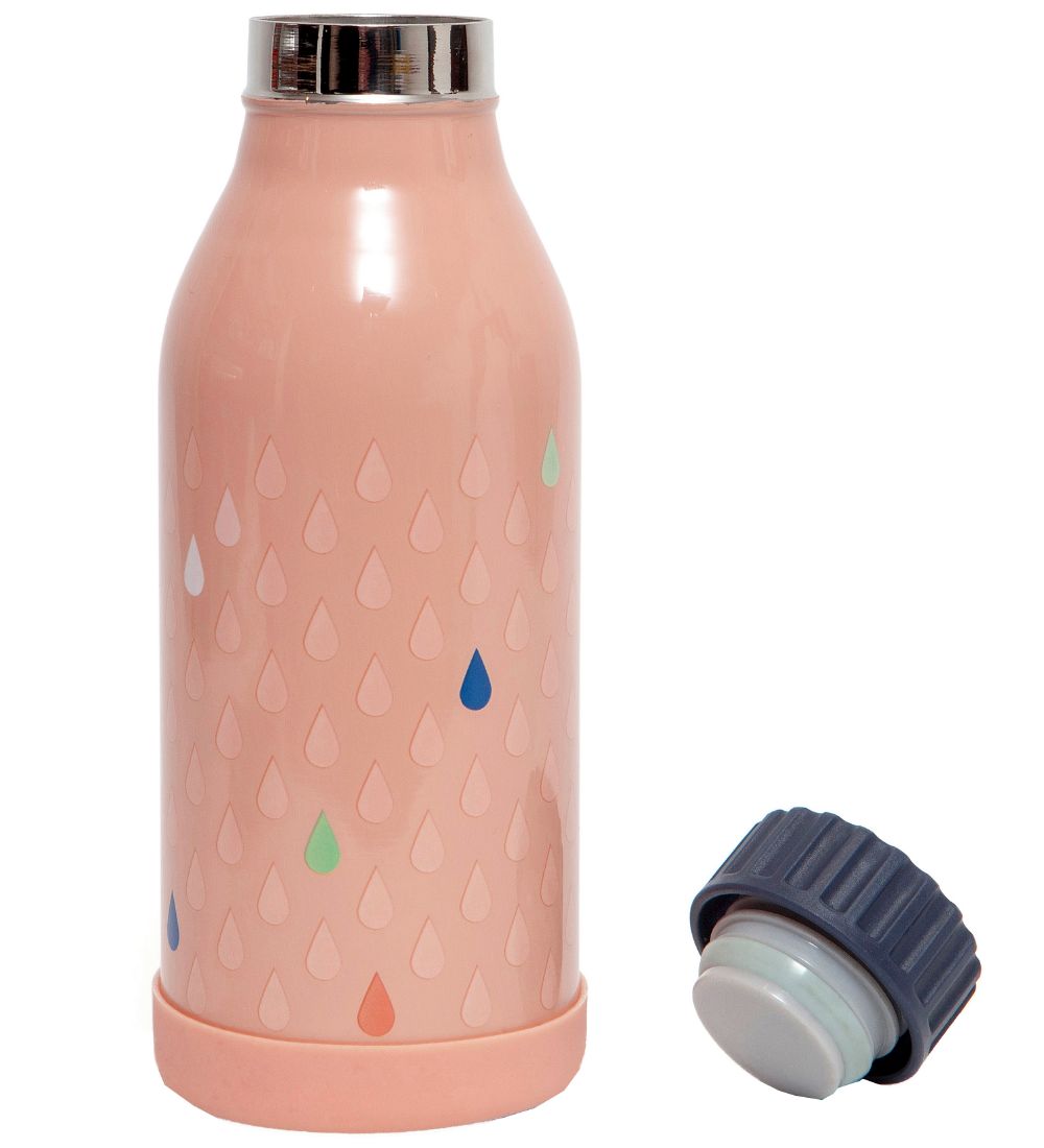 Petit Monkey Thermo Bottle - 350 ml - Drops - Peach