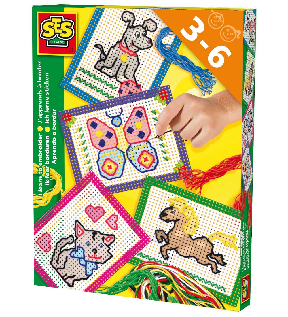 SES Creative Embroidery Set - Animal Motifs