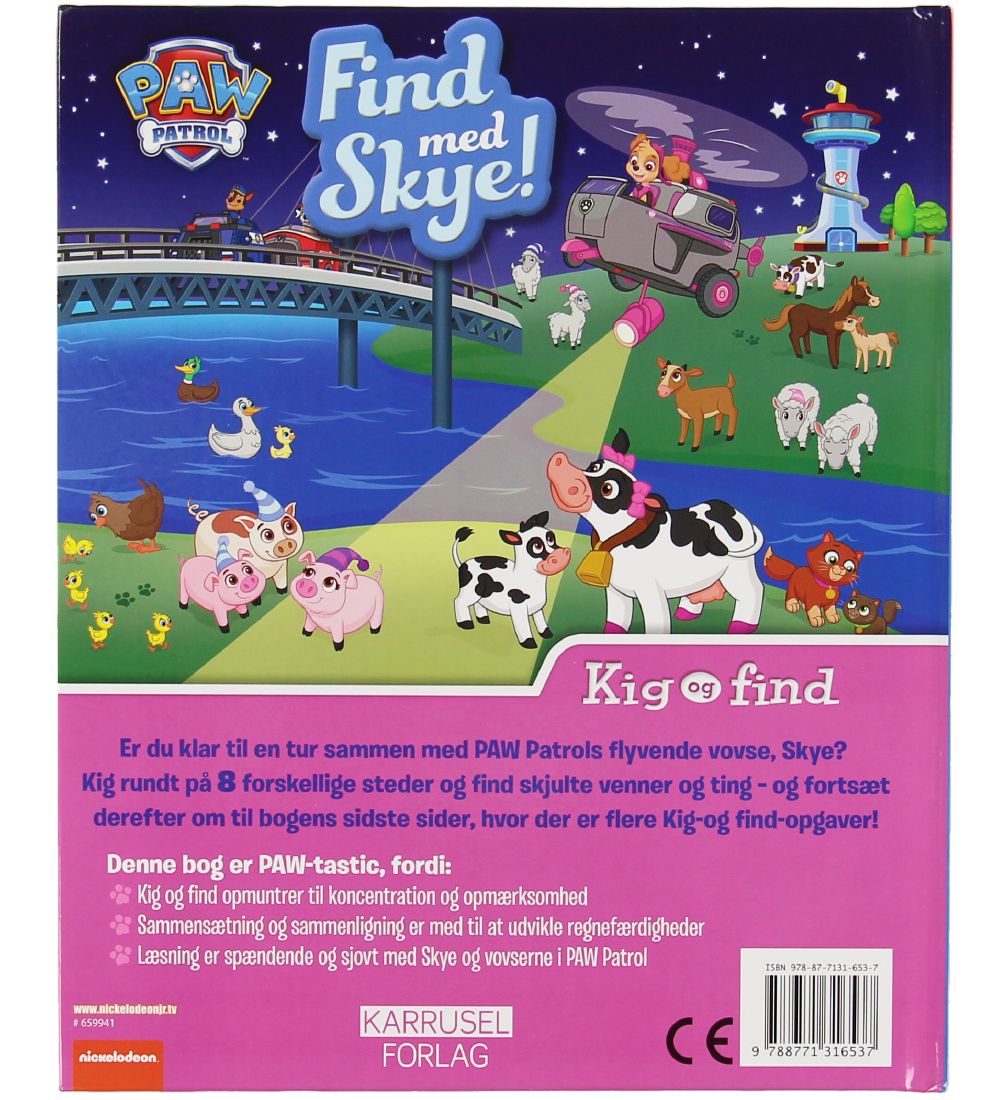 Karrusel Forlag Book - Kig Og Find - Find Med Skye - Danish