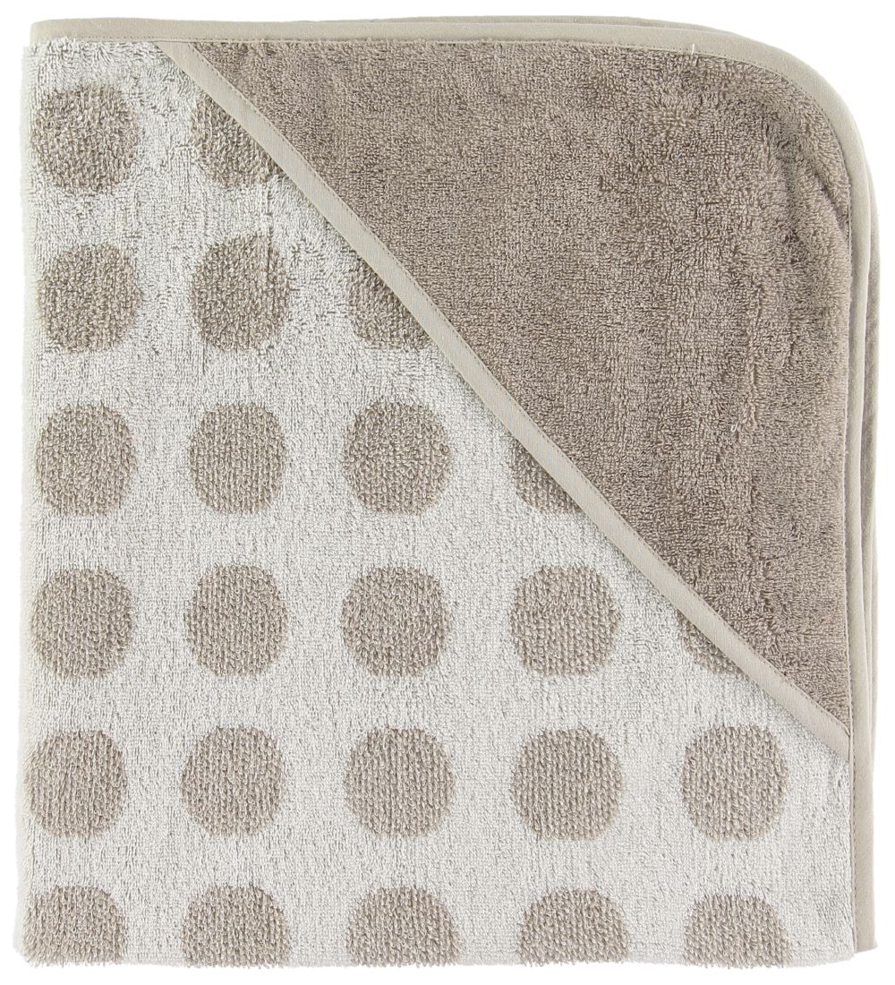 Leander Hooded Towel - Matty - 80x80 - Cappucino w. Dots