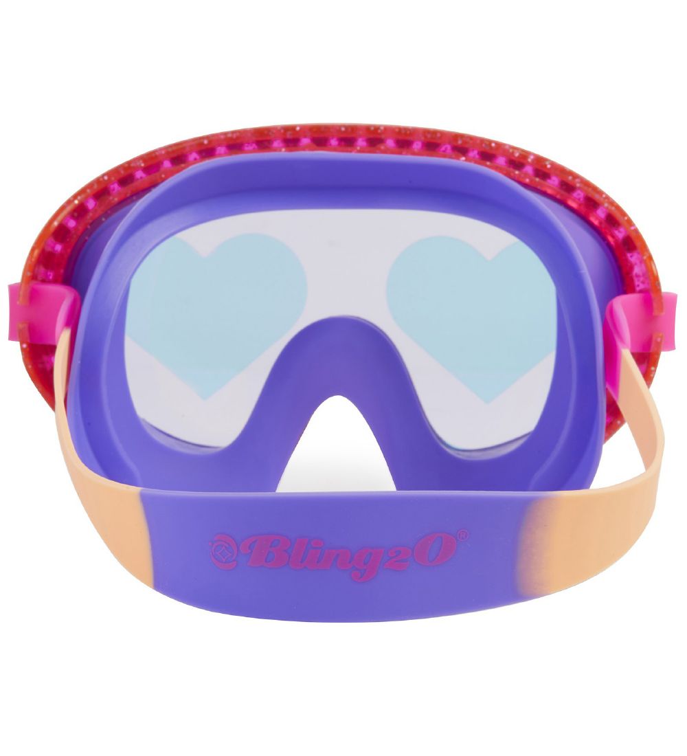 Bling2o Diving Mask - Glitter Heart Raspberry