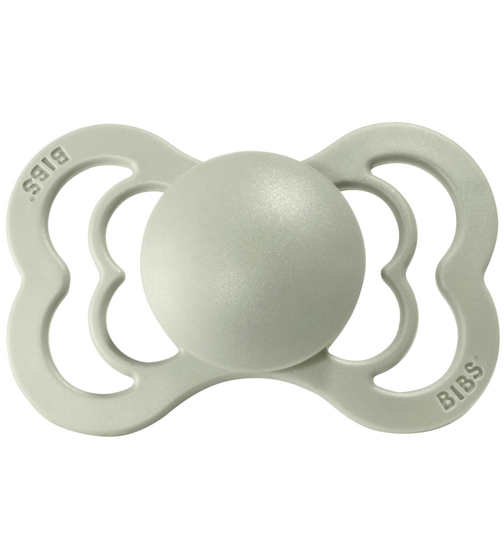 BIBS Supreme+ Pacifiers - Size 2 - 2-Pack - Symmetrical - Sage/H