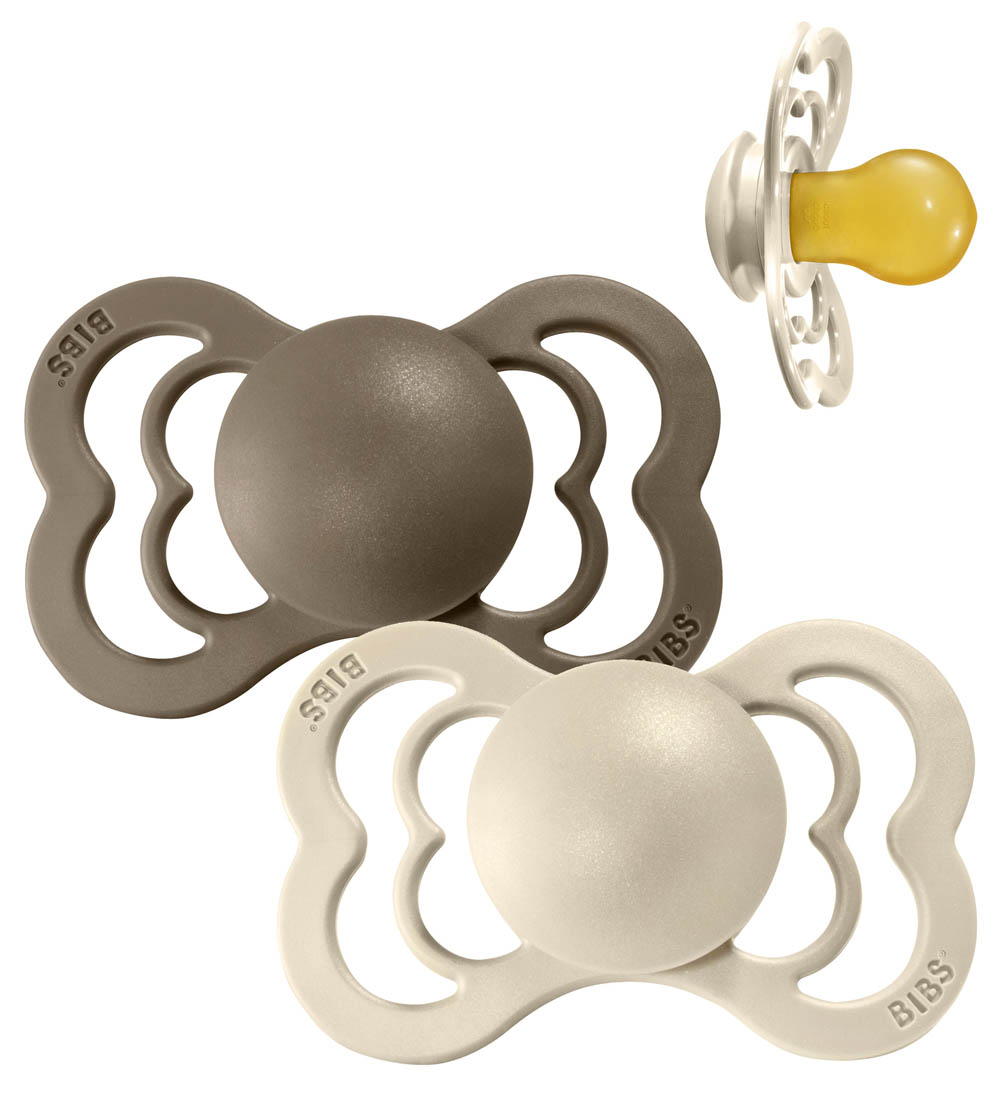 BIBS Supreme+ Pacifiers - Size 1 - 2-Pack - Symmetrical - Vanill