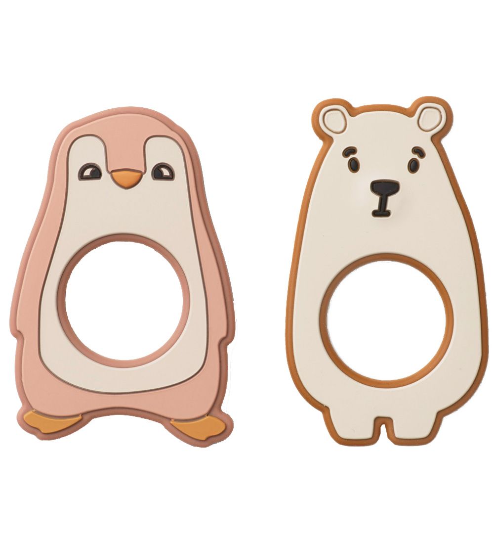 Liewood Teether - Gili - 2-pack - Dark Rose Multi Mix