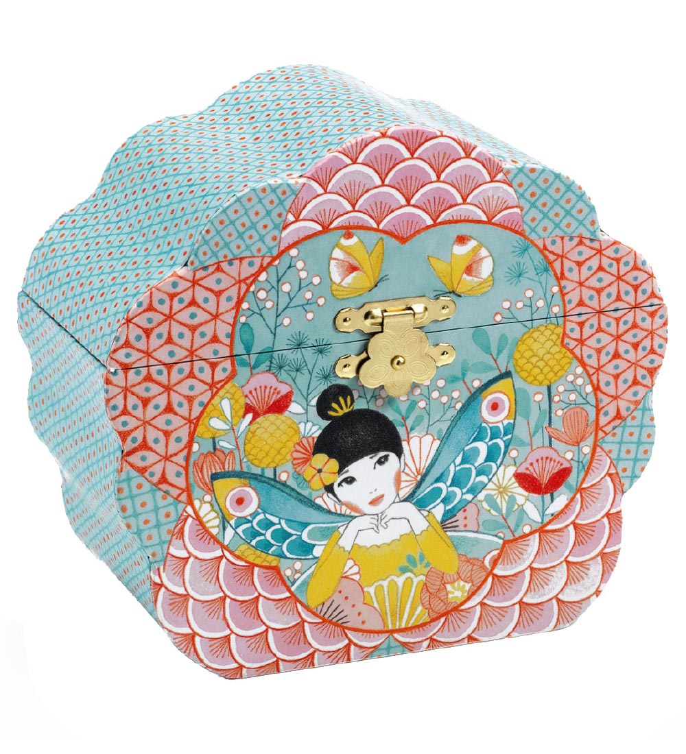 Djeco Jewelry Box w. Music - 14x15x8 cm - Flowery Melody