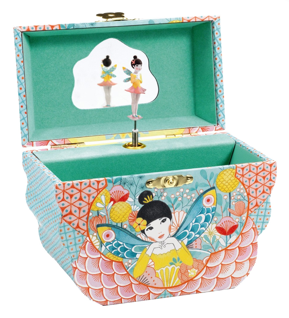 Djeco Jewelry Box w. Music - 14x15x8 cm - Flowery Melody