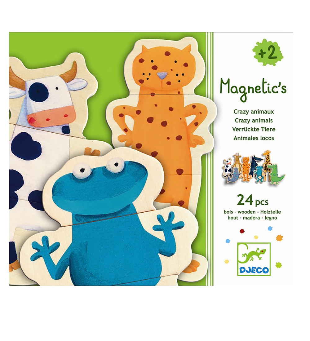Djeco Magnete - 24 st. - Holz - Verrückt