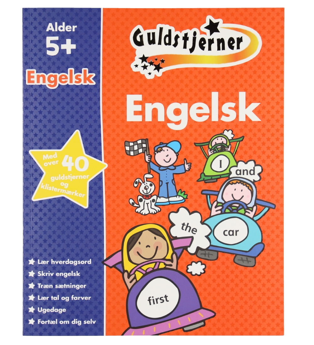 Karrusel Forlag Activity Book - Gold Stars - English