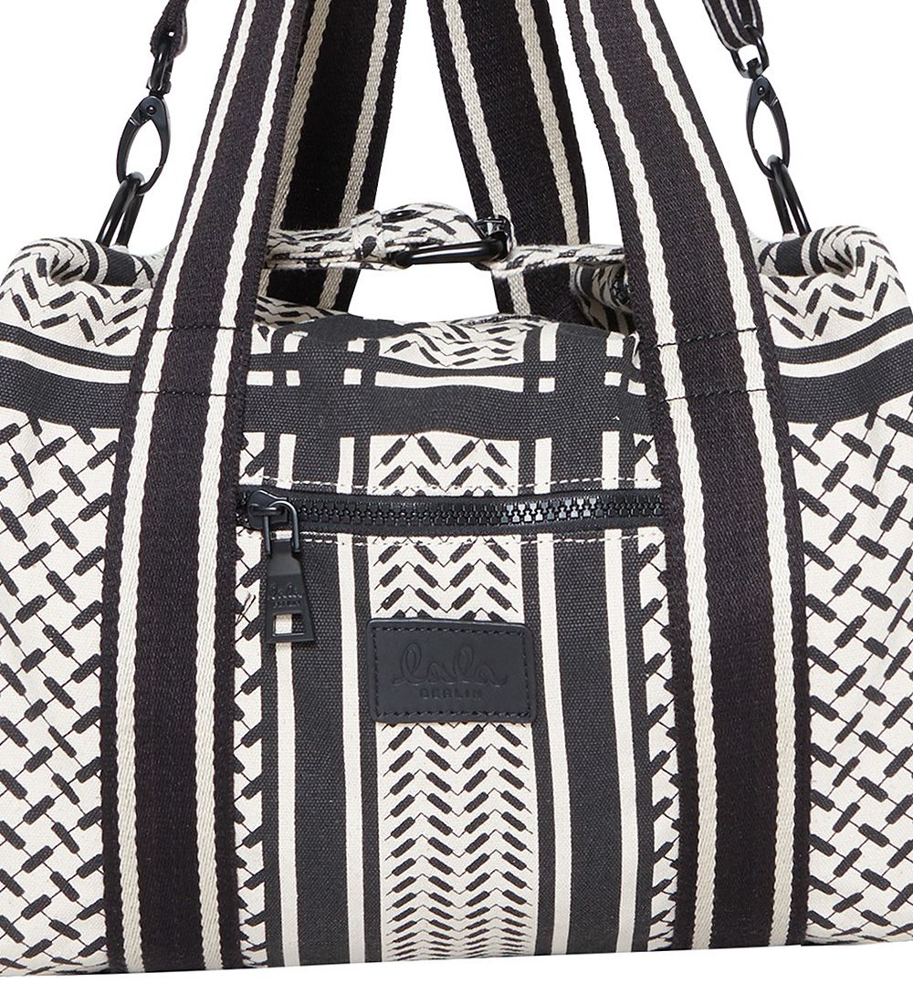 lala berlin small bag muriel kufiya off white black