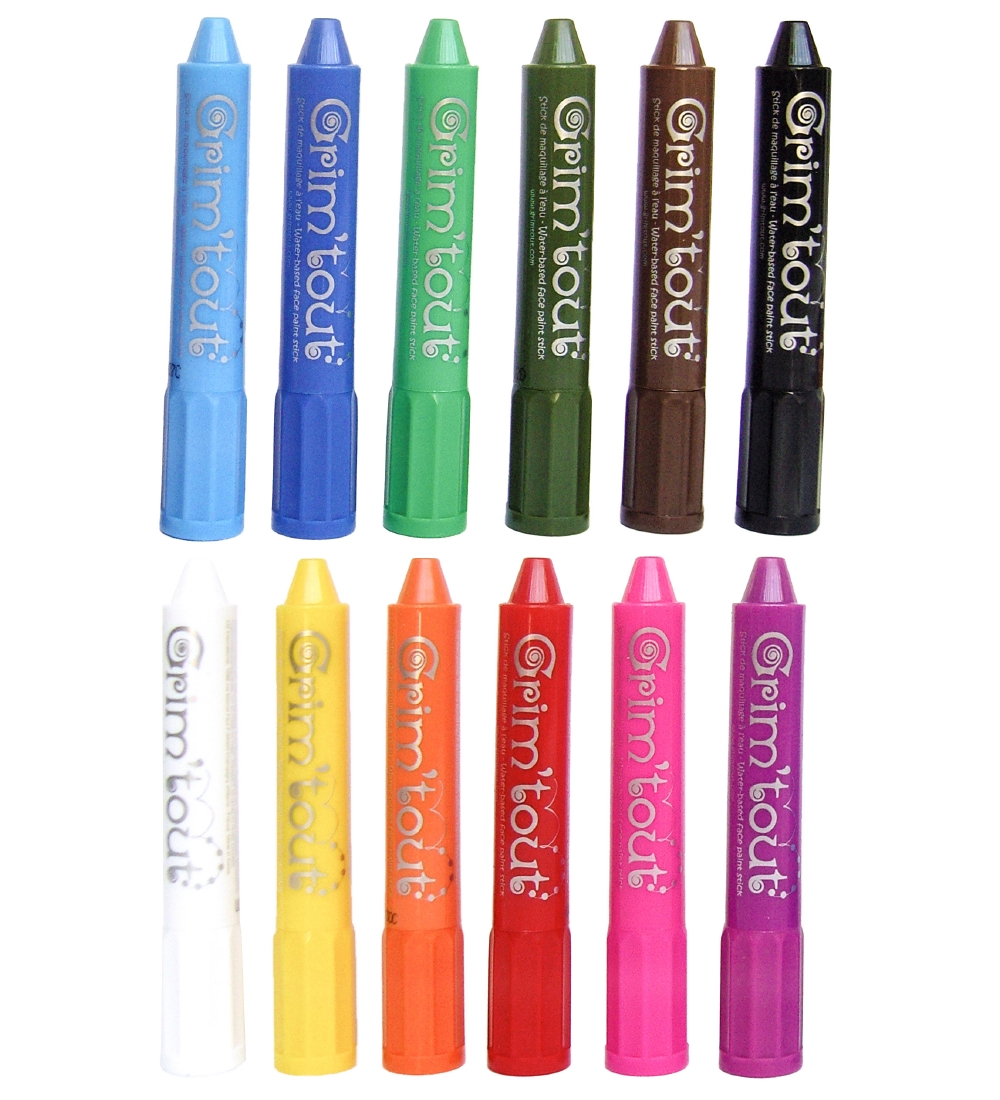 Grim Tout Face Paint - 12-Pack - Multicolour