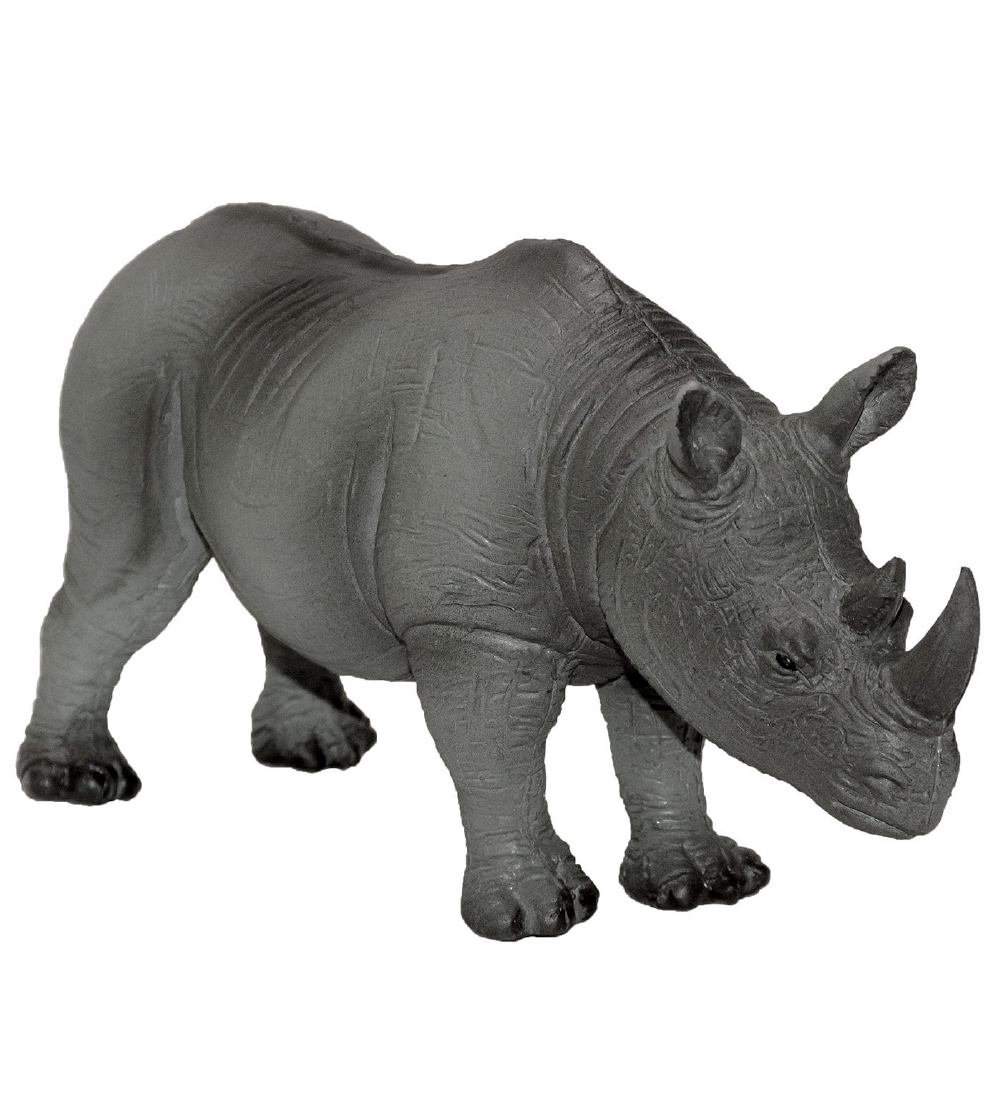 Green Rubber Toys Animals - 18,5 cm - Rhinoceros