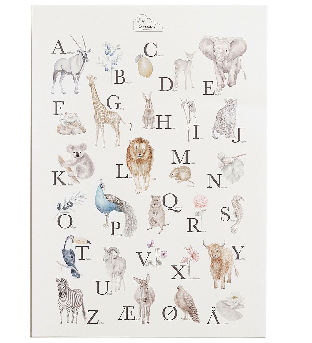 Poster Cam Cam - L'alphabet - Danois