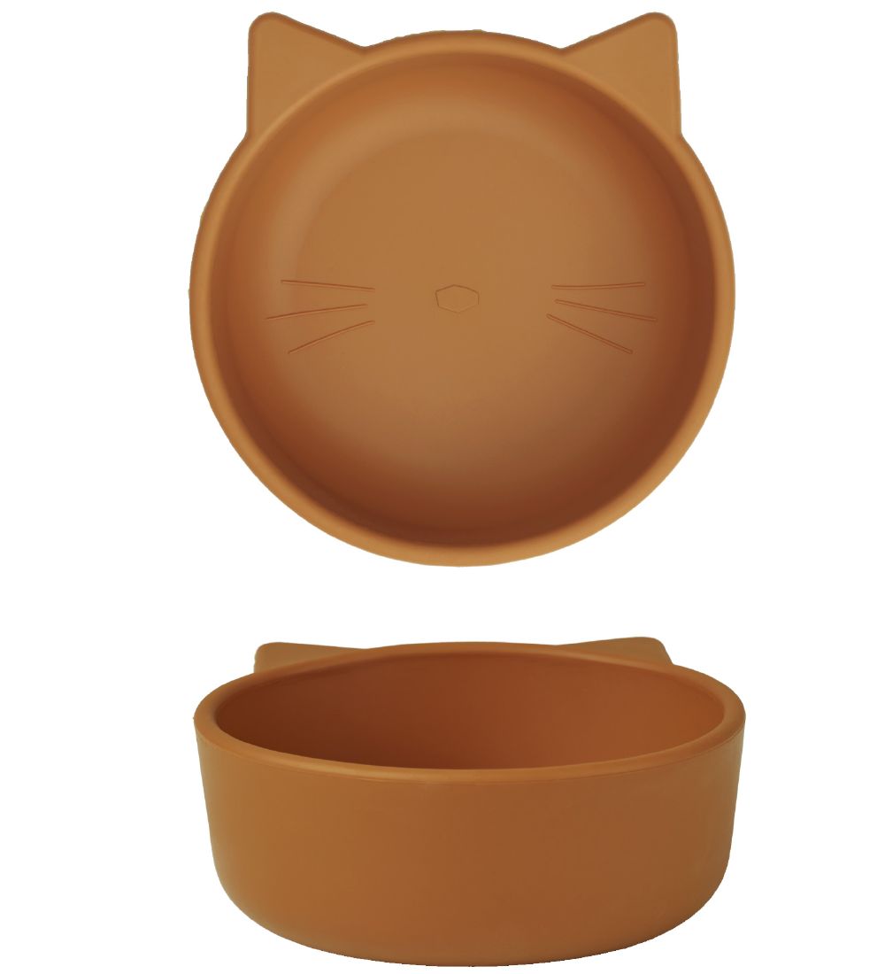 Liewood Dinner Set - Silicone - Cyrus - 3 Parts - CAT Mustard