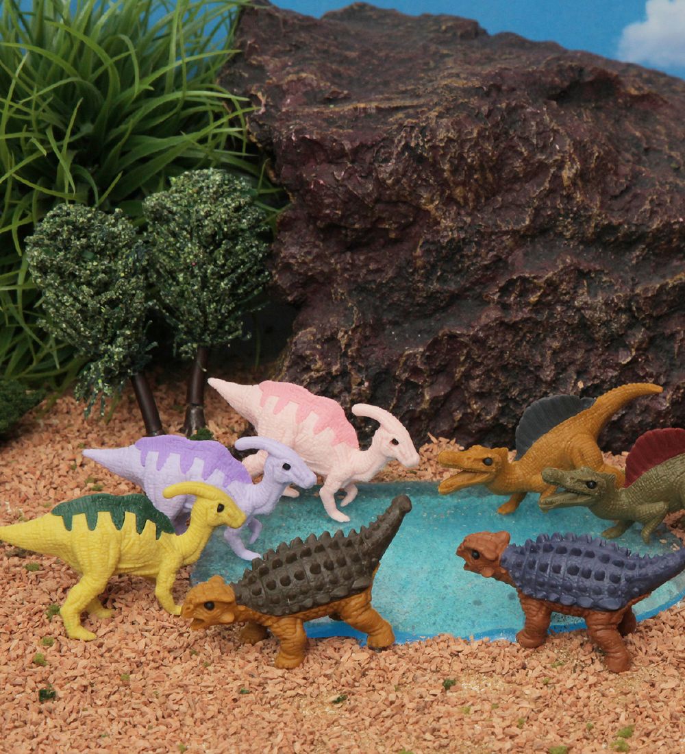 Iwako Erasers - Dinosaur Set - 9 Parts
