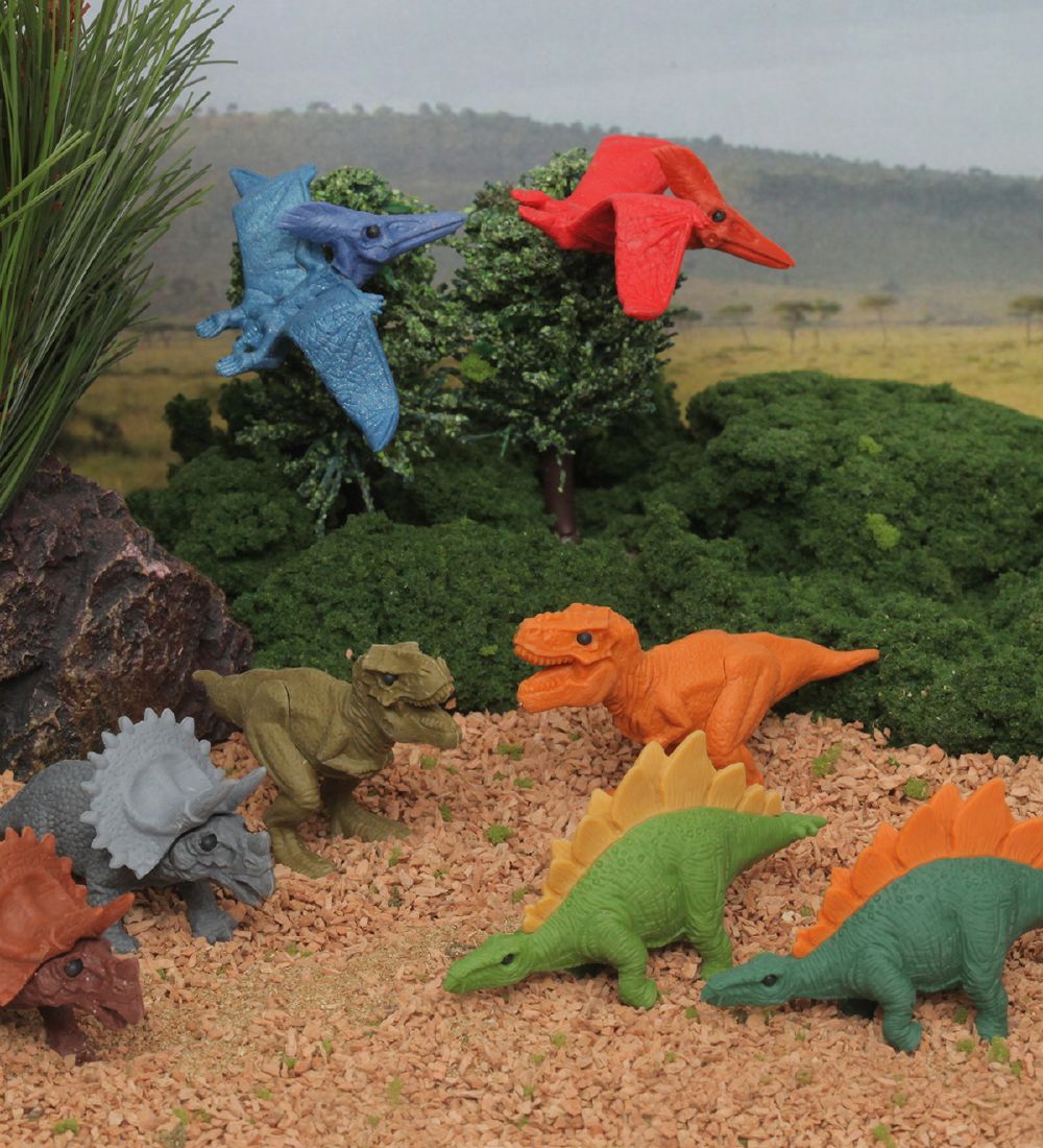 Iwako Erasers - Dinosaur Set - 9 Parts