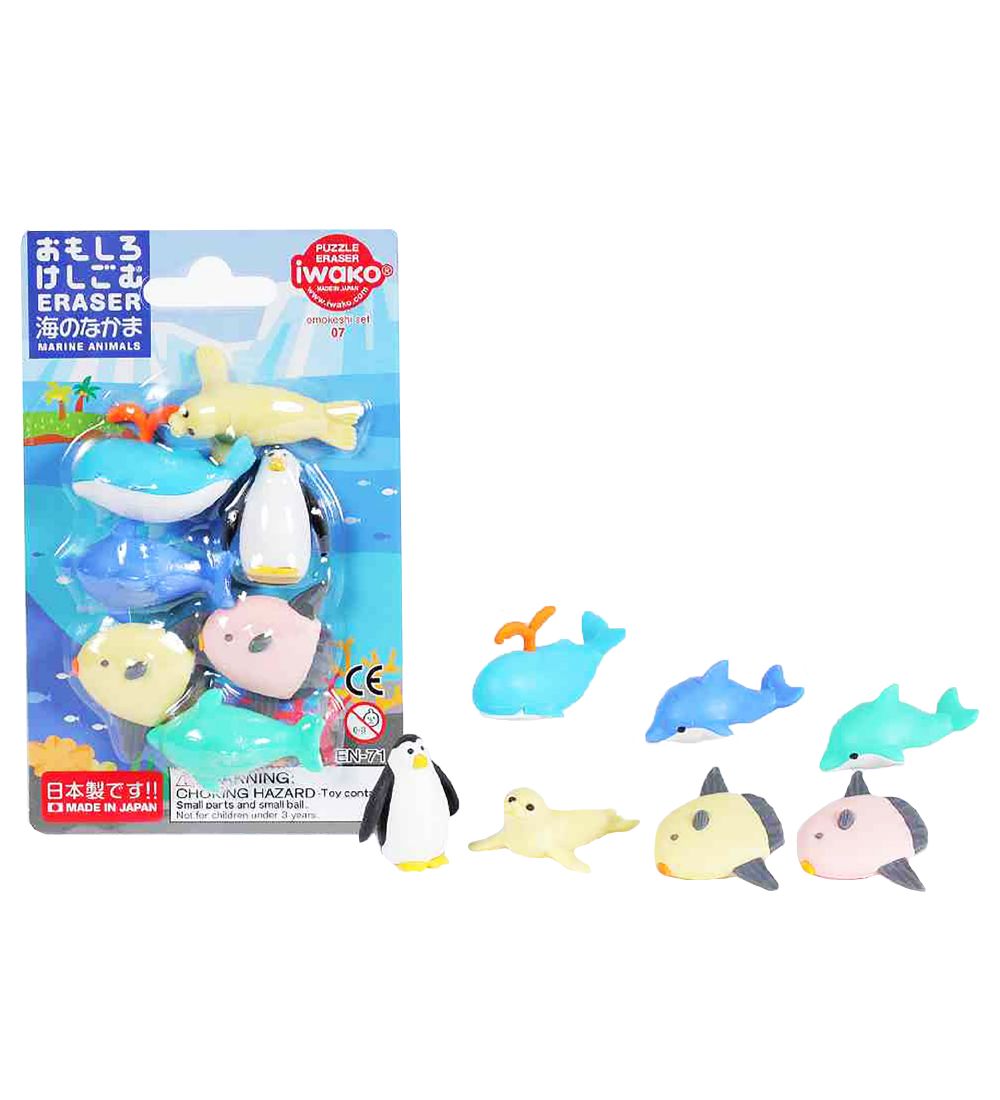 Iwako Erasers - Marine Animals - 7 Parts
