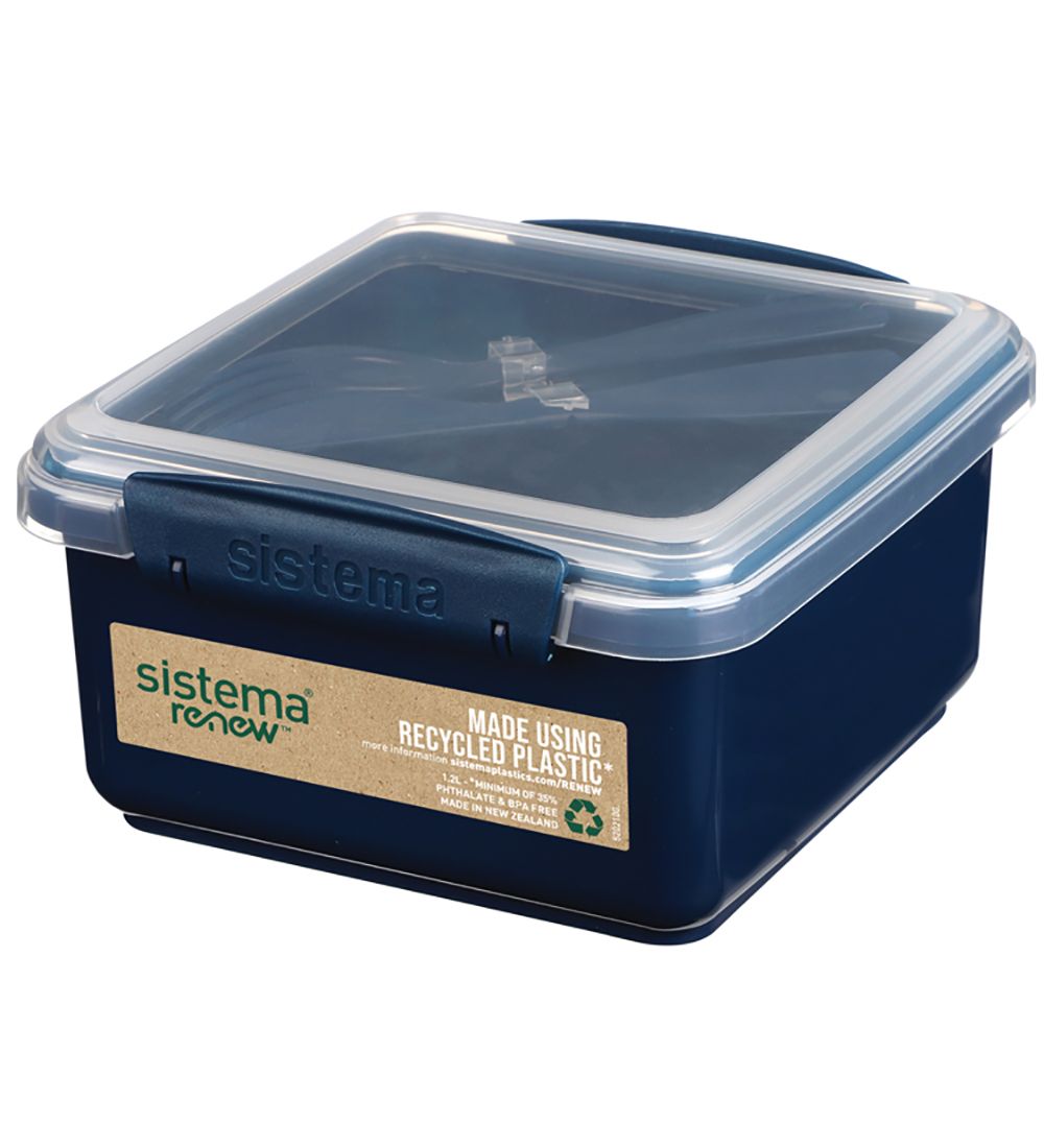 2 X SISTEMA OUTDOOR LUNCH PLUS SISTEMA LUNCH BOX 1.2L PINK/BLUE 