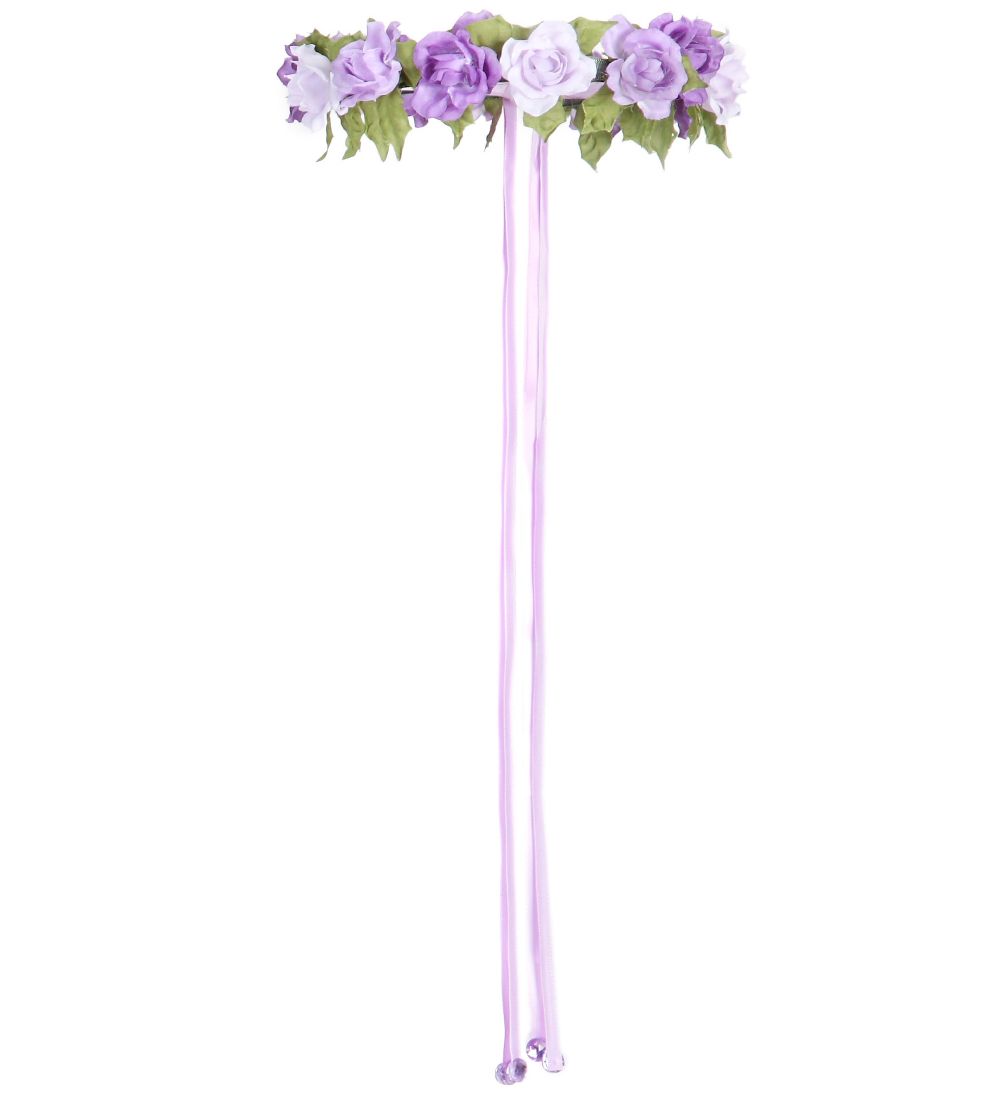 Great Pretenders Costume - Headband - Purple w. Flowers