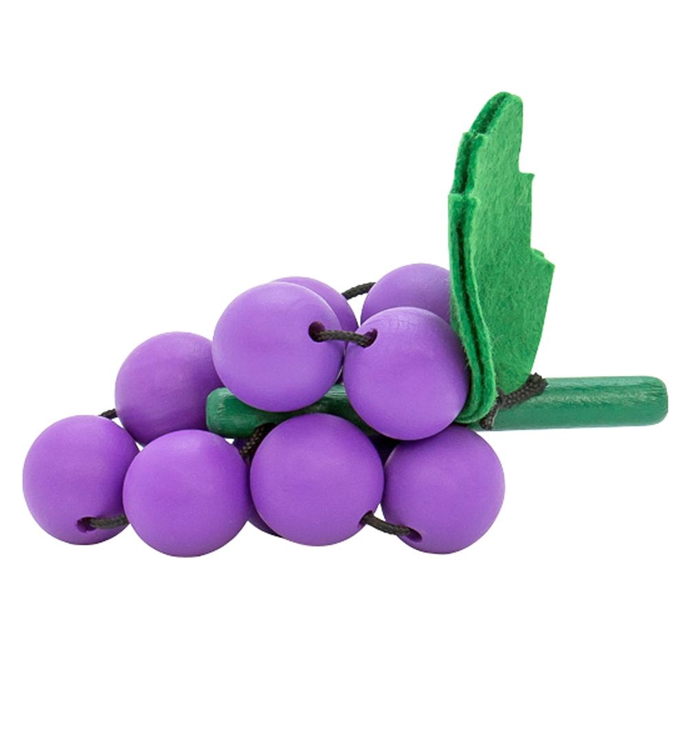 MaMaMeMo Play Food - Wood - Grape Cluster - Purple