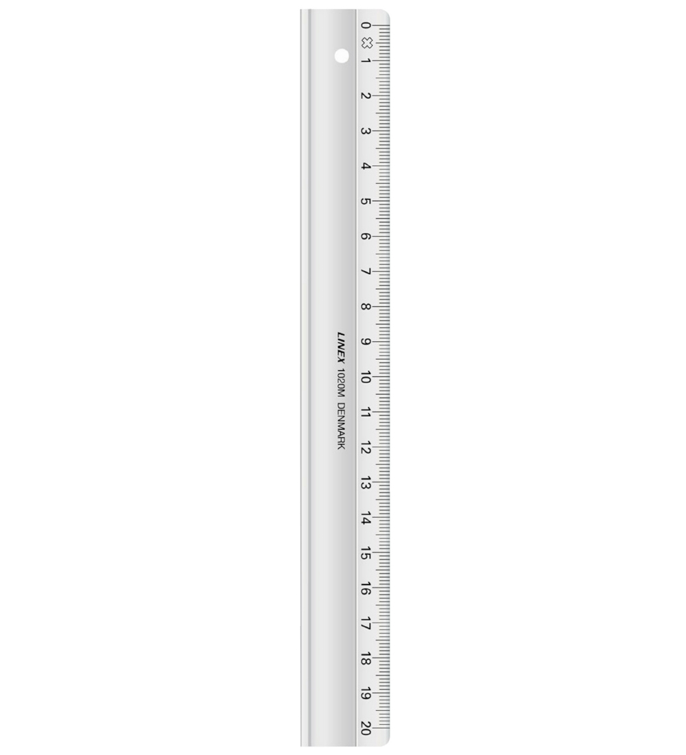 Linex School Ruler - 20cm - Transparent