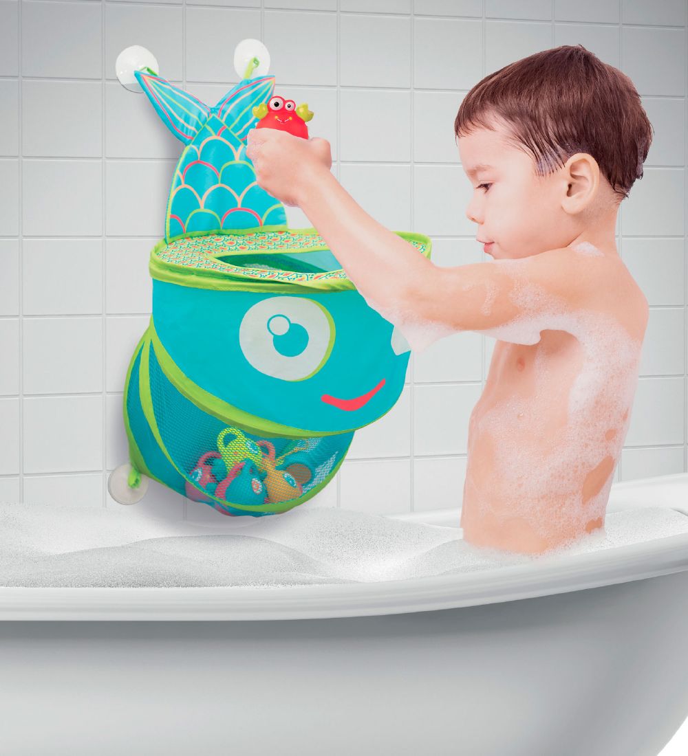 Ludi Aufbewahrungsnetz für die Badewanne - Ø31 cm - Blau/Grün