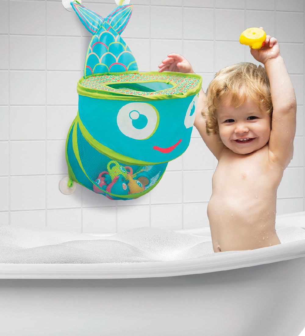Ludi Aufbewahrungsnetz für die Badewanne - Ø31 cm - Blau/Grün