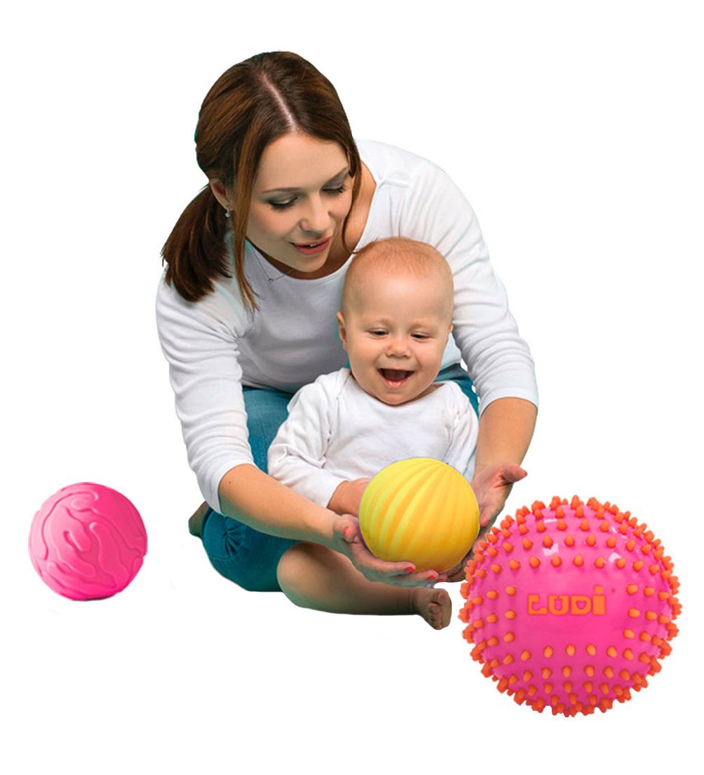 Ludi Sensory Ball - 3 pcs. - Pink