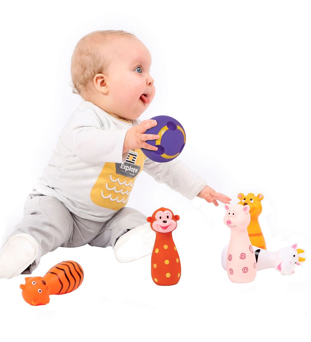 Ludi Bowling Set - Animals - 6 Parts