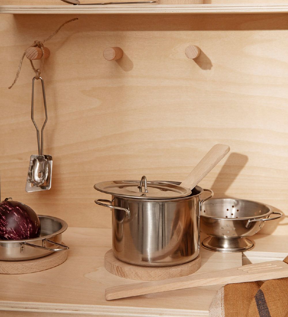ferm Living Toy Kitchen Utensils - 9 Parts - Metal/Wood