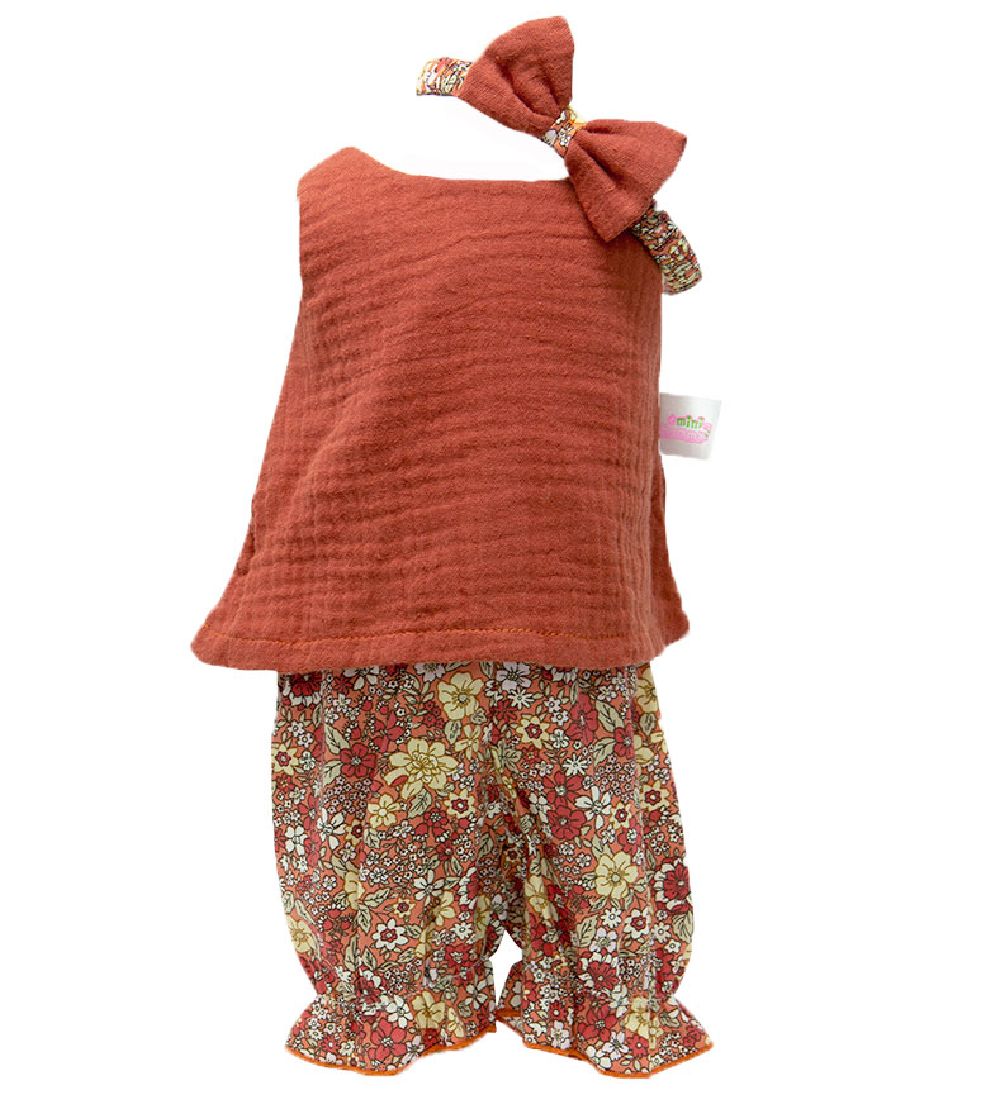 Mini Mommy Puppenkleidung - 42-46 cm - Spencer Set - Korallenrot
