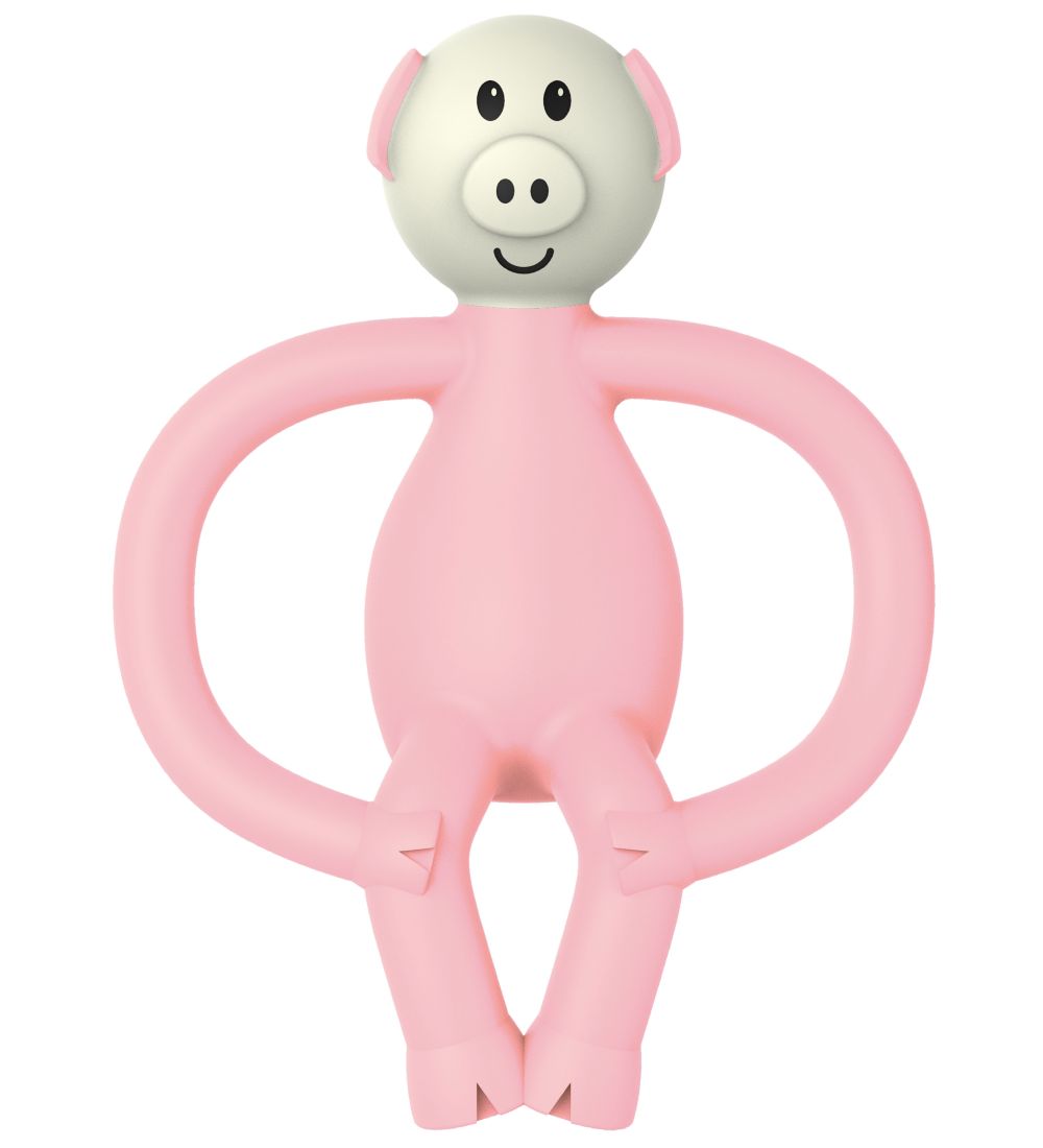 Matchstick Monkey Teether - Pig - Pink
