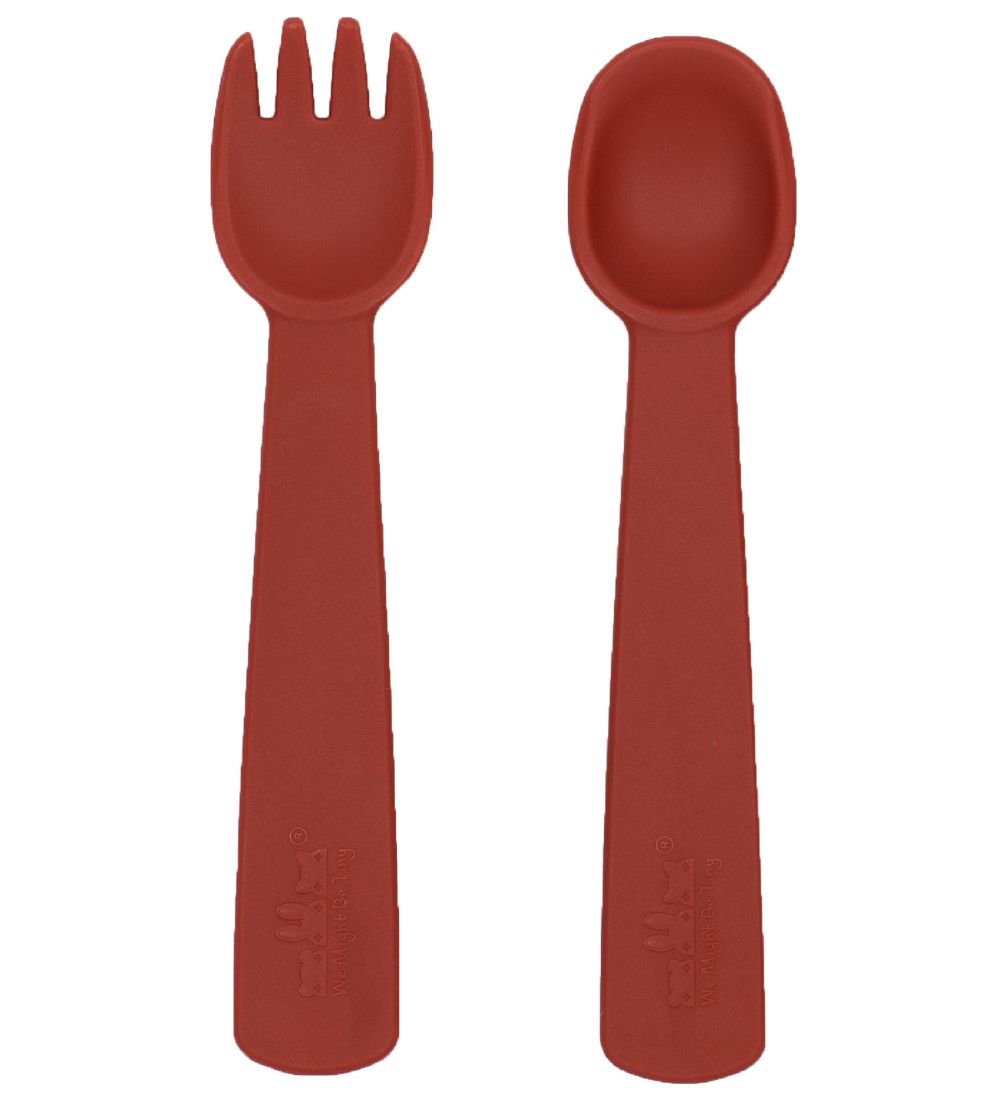 We Might Be Tiny Cutlery Set - Silicone - Rust