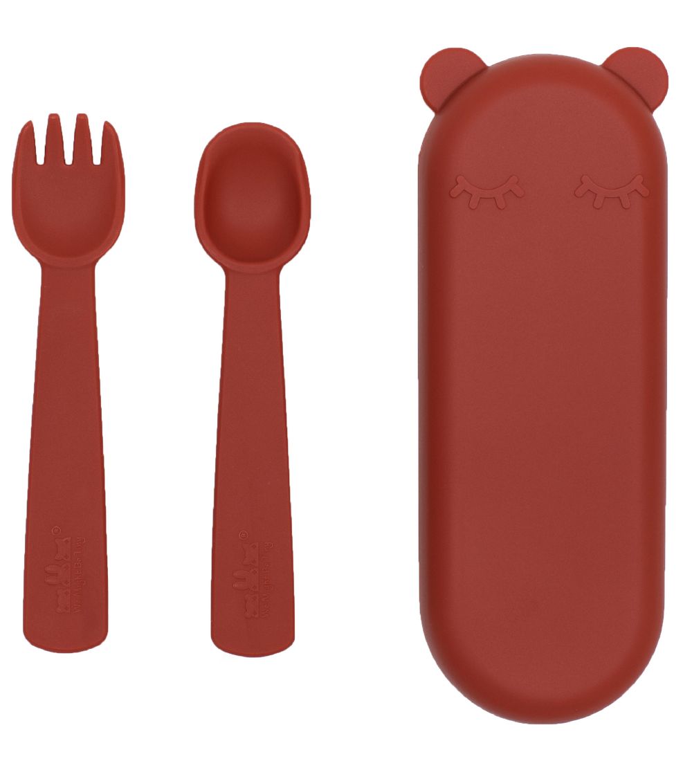 We Might Be Tiny Cutlery Set - Silicone - Rust