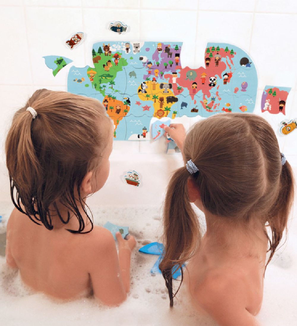 Janod Bath Toy - Puzzle of the World