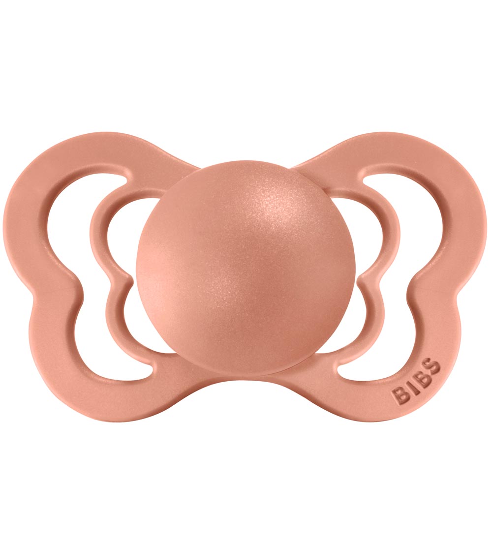 BIBS Couture Schnuller - Gr. 2 - 2er-Pack - Anatomisch - Peach/W