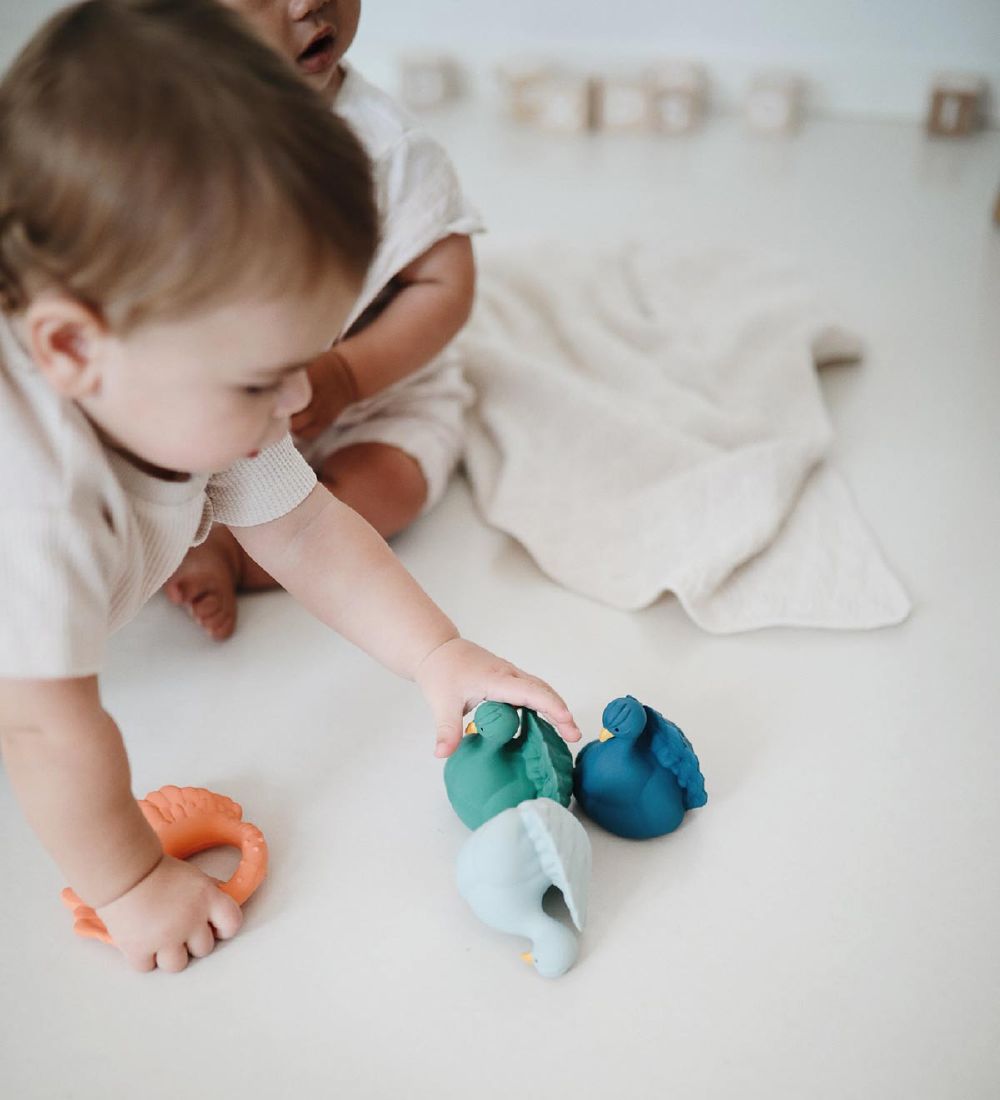 Natruba Bath Toy - Natural Rubber - Peacock - Green