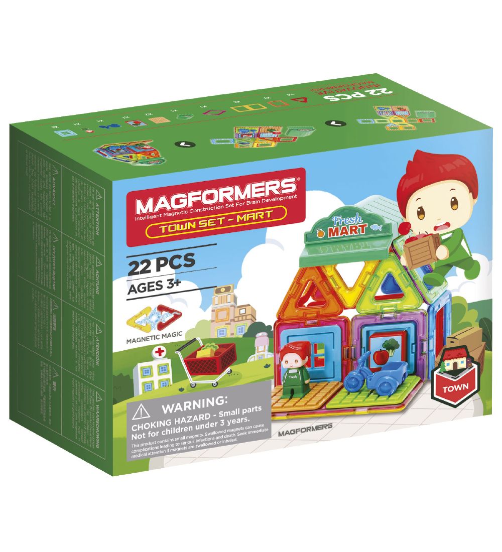 Magformers Magnet Set - 22 Parts - Supermarket